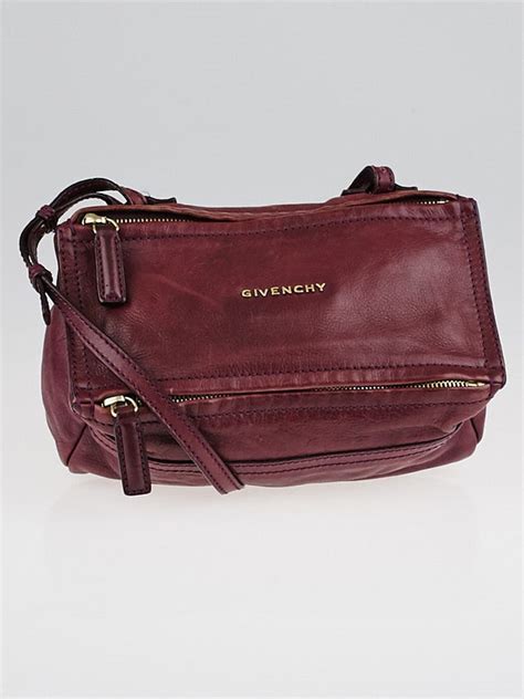 givenchy mini pandora burgundy|Givenchy mini Pandora bag.